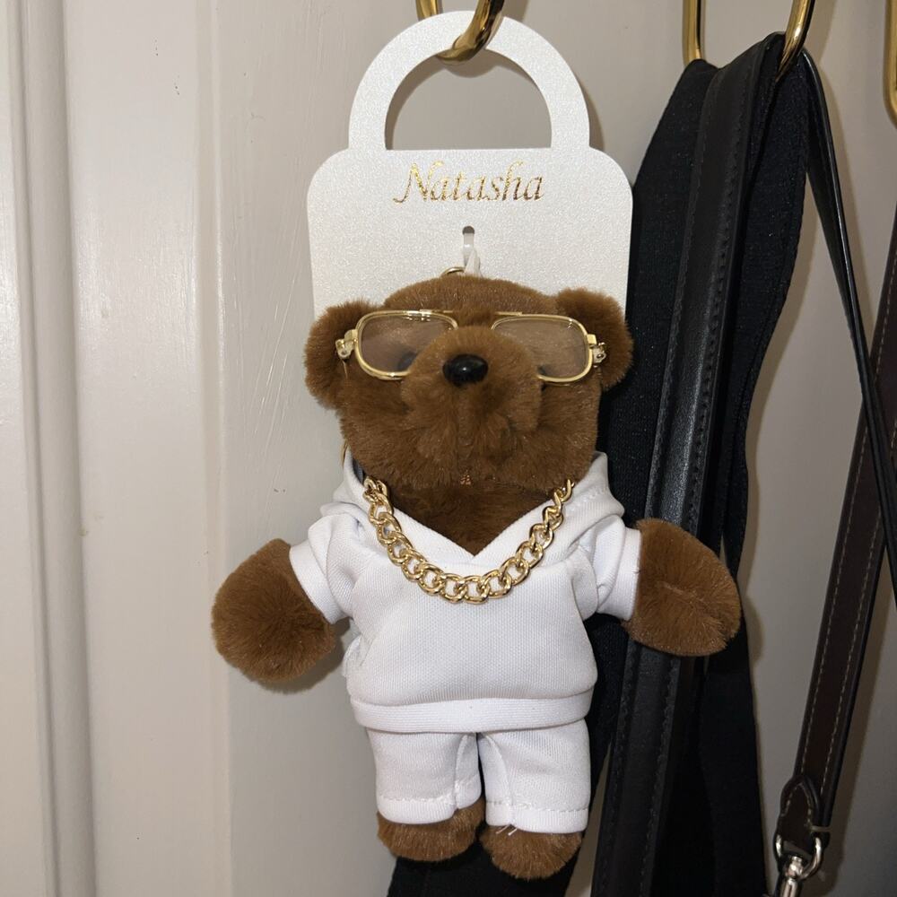 Natasha Plush Bear Handbag Charm/Key Ring